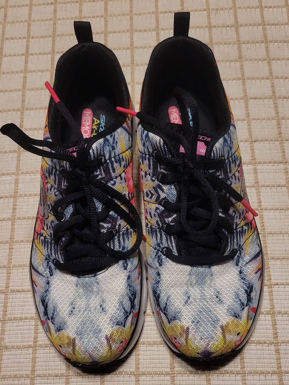 Skechers Women's Floral Knit Lace-Up Sneaks